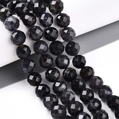 Natural Cordierite/Iolite/Dichroite Beads Strands G-S345-10mm-27-1