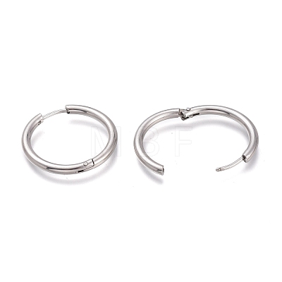 201 Stainless Steel Huggie Hoop Earrings EJEW-O095-05-13-1