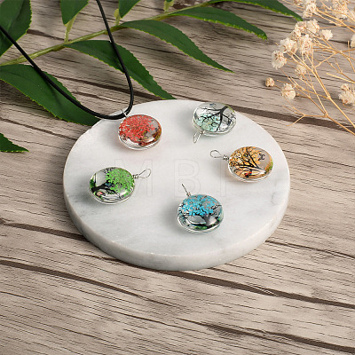 Craftdady 12Pcs Transparent Glass Pendants GLAA-CD0001-03-1