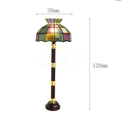 1:12 Dollhouse Mini LED Color Floor Lamp Battery Version PW-WG69177-01-1