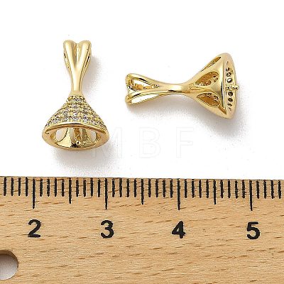 Rack Plating Brass Micro Pave Cubic Zirconia Cup Pearl Peg Bails Pin Pendants KK-S397-12G-1