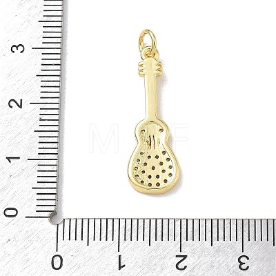 Brass Micro Pave Clear Cubic Zirconia Pendants KK-D289-01G-14-1