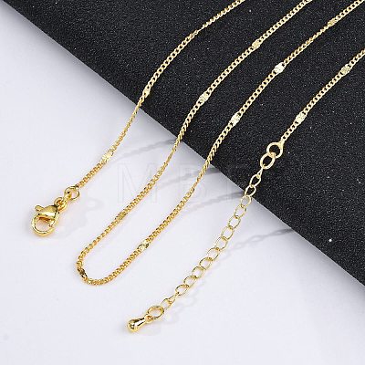 Brass Curb Chains Necklaces for Women NJEW-D302-06G-1