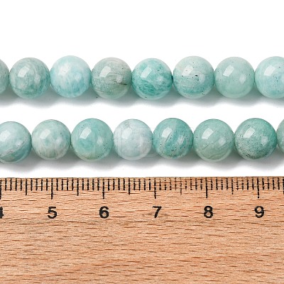 Natural Amazonite Beads Strands G-K068-03-8mmA-1