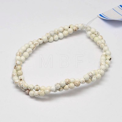 Round Natural Magnesite Beads Strands G-M138-39-1