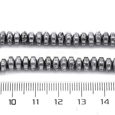 Electroplated Natural Lava Rock Beads Strands G-A256-E01-01G-1