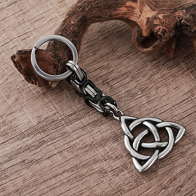 304 Stainless Steel Triqueta Keychains LS-GS1230-1