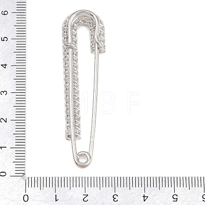 Crystal Rhinestone Safety Pin Brooches JEWB-A040-01B-P-1