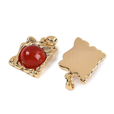 Natural Carnelian(Dyed & Heated) Pendants KK-P283-52G-1