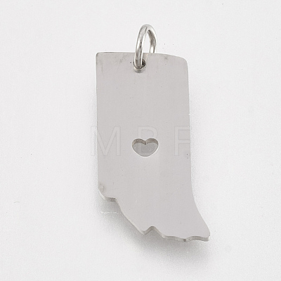 Tarnish Resistant 201 Stainless Steel Pendants STAS-T038-73-1