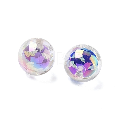 Transparent UV Plating Acrylic Beads PACR-Z002-01A-1