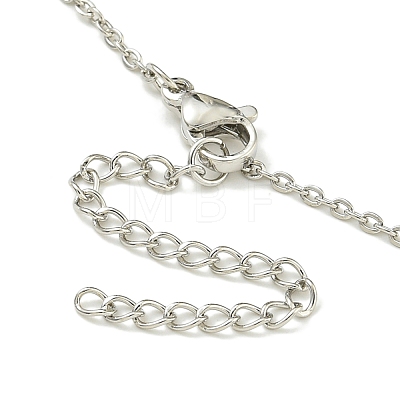 304 Stainless Steel Cable Chain Necklaces NJEW-H040-02P-1