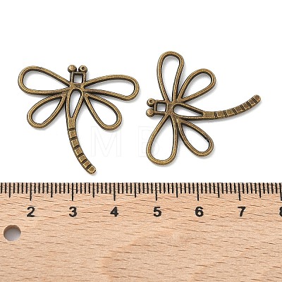 Dragonfly Tibetan Style Alloy Pendants TIBEP-R344-16AB-FF-1