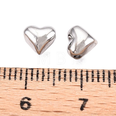 Rhodium Plated 925 Sterling Silver Beads STER-T007-95P-1