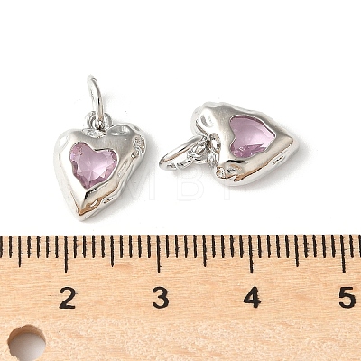 Brass Micro Pave Cubic Zirconia Pendants KK-U067-10P-03-1