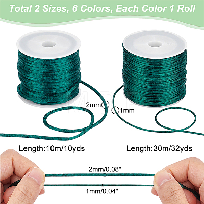 12 Rolls 12 Styles Nylon Cord NWIR-HY0001-02A-1