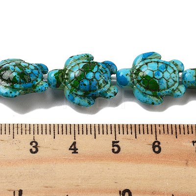 Synthetic Turquoise Dyed Beads Strands G-P507-05Q-1