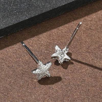 Brass Stud Earrings for Women EJEW-F403-03P-1