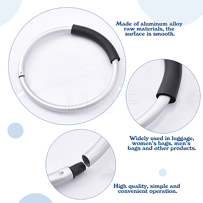 CHGCRAFT 4Pcs Round Ring Shaped Aluminum Bag Handles FIND-CA0003-52-1