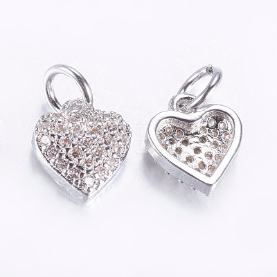 Long-Lasting Plated Brass Micro Pave Cubic Zirconia Charms ZIRC-F069-41P-1