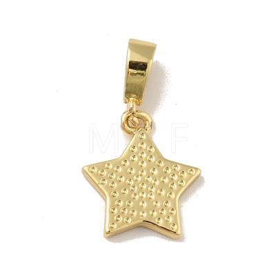 Brass Micro Pave Cubic Zirconia Pendants KK-B059-38G-1