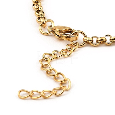 201 Stainless Steel Link Bracelet for Women BJEW-D062-01C-1