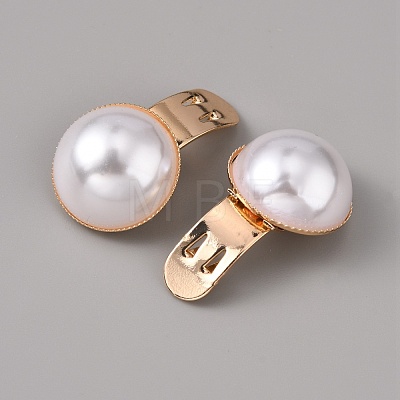 Plastic Imitation Pearl Shoe Decoration AJEW-WH0248-220-1