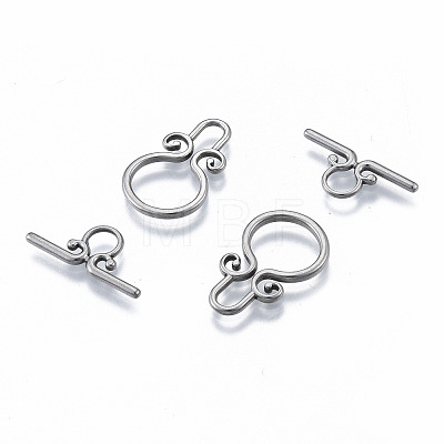 304 Stainless Steel Toggle Clasps X-STAS-N092-182-1