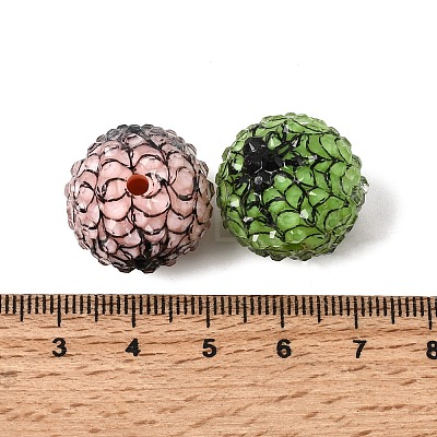 Opaque Acrylic & Transparent Resin Rhinestone Beads OACR-G062-01-1