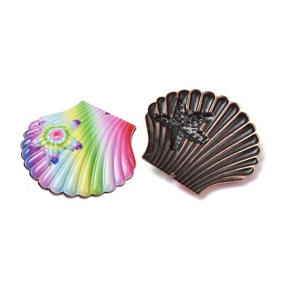 Rainbow Color Printed Iron Pendants RN-CBA3547-01A-1