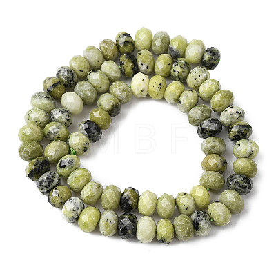 Natural Yellow Turquoise(Jasper) Beads Strands G-B179-A02-6x8mm-1