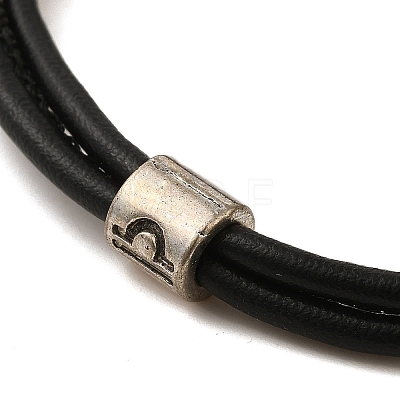 PU Leather Round Cord Multi-strand Bracelets SJEW-K002-07B-1