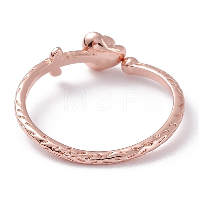 Brass Cuff Rings RJEW-P020-08RG-1