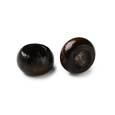 Spray Painted Wooden European Beads WOOD-A029-06B-1
