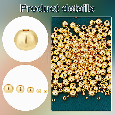   300Pcs 5 Styles Brass Beads KK-PH0005-96-1