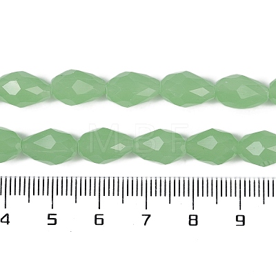 Electroplate Imitation Jade Glass Beads Strands GLAA-N005-J8mm-D04-1