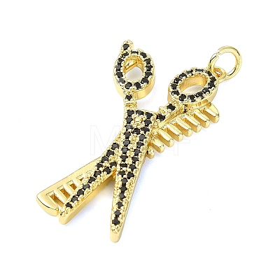 Brass Micro Pave Cubic Zirconia Pendants LS-KK-H270-04G-1