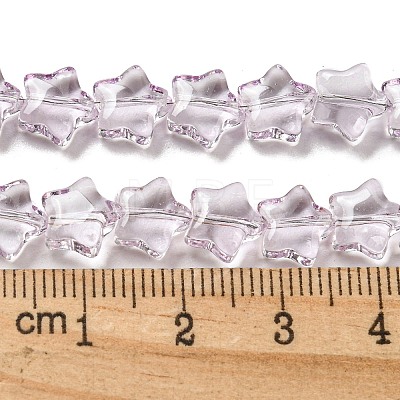 Baking Paint Transparent Glass Beads Strands X1-DGLA-A07-T8mm-KD03-1