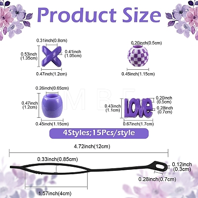 Acrylic Hair Coil Cuffs FIND-FZC0005-004B-02-1