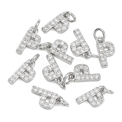 SHEGRACE Brass Micro Pave Clear Cubic Zirconia Pendants XGRQ29479-394P-P-1