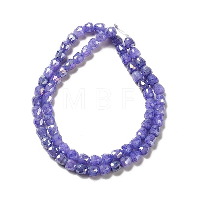 Electroplate Glass Beads Strand GLAA-G088-03D-1