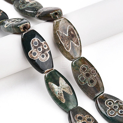 Tibetan Style dZi Beads G-S359-250A-1