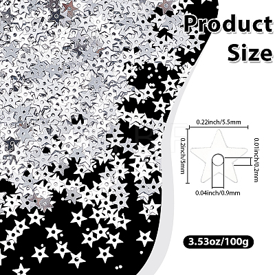 100G PET Paillette/Sequins Pendants KY-CY0001-24B-1