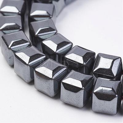 Non-magnetic Synthetic Hematite Beads Strands G-F396-34-8x8mm-1