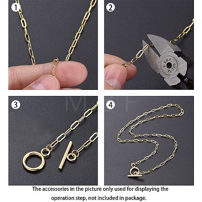 Soldered Brass Paperclip Chains CHC-G005-06G-01-1