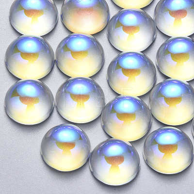 Transparent Glass Cabochons X-GLAA-S190-013A-F01-1