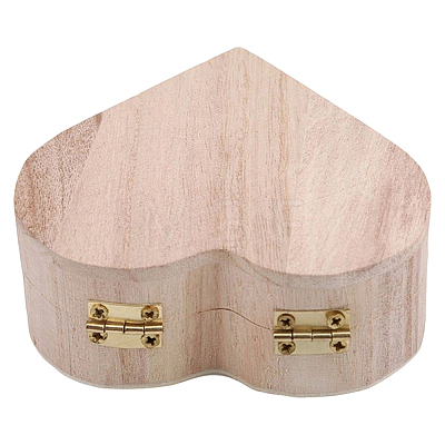Heart Wood Jewelry Storage Boxes AJEW-CL0005-26-1