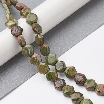 Natural Unakite Beads Strands G-K359-C15-01-1