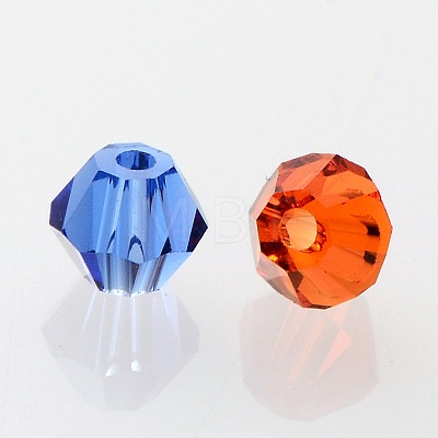 Faceted Bicone Transparent Glass Beads GLAA-E019-3mm-M2-1