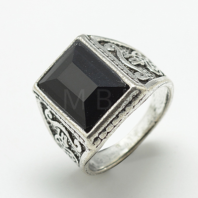 Glass Wide Band Finger Rings RJEW-T003-15G-1